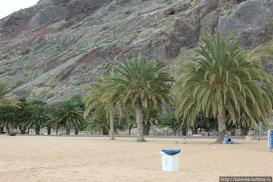 Пляж Playa de las Teresitas Сан-Андрес, остров Тенерифе, Испания