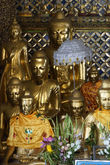 Золотые Будды теснятся в многочисленных храмах комплекса.