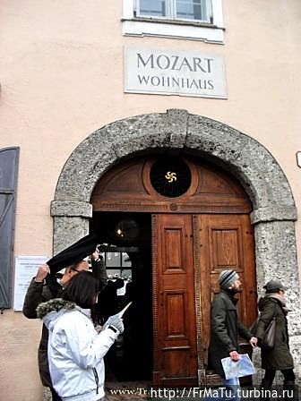 Вход в дом Моцарта Зальцбург, Австрия