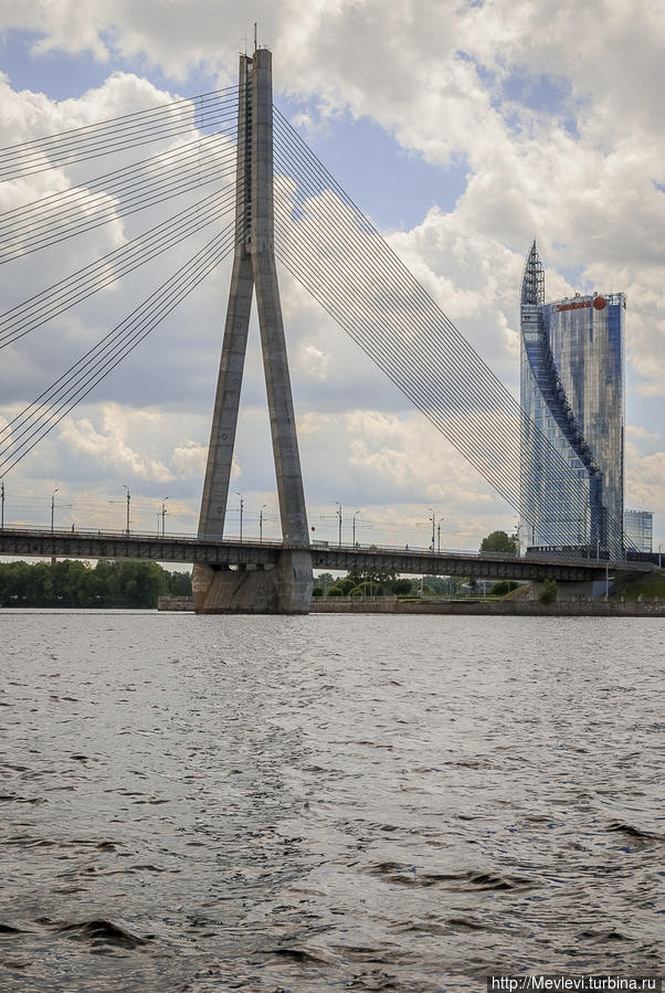 Рижский вантовый мост Рига, Латвия