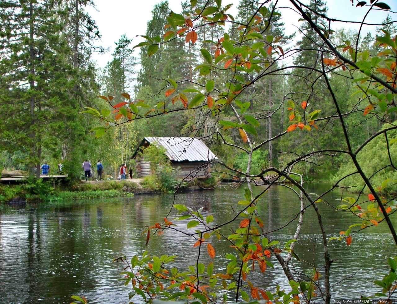 Водопад Ахинкоски Рускеала, Россия