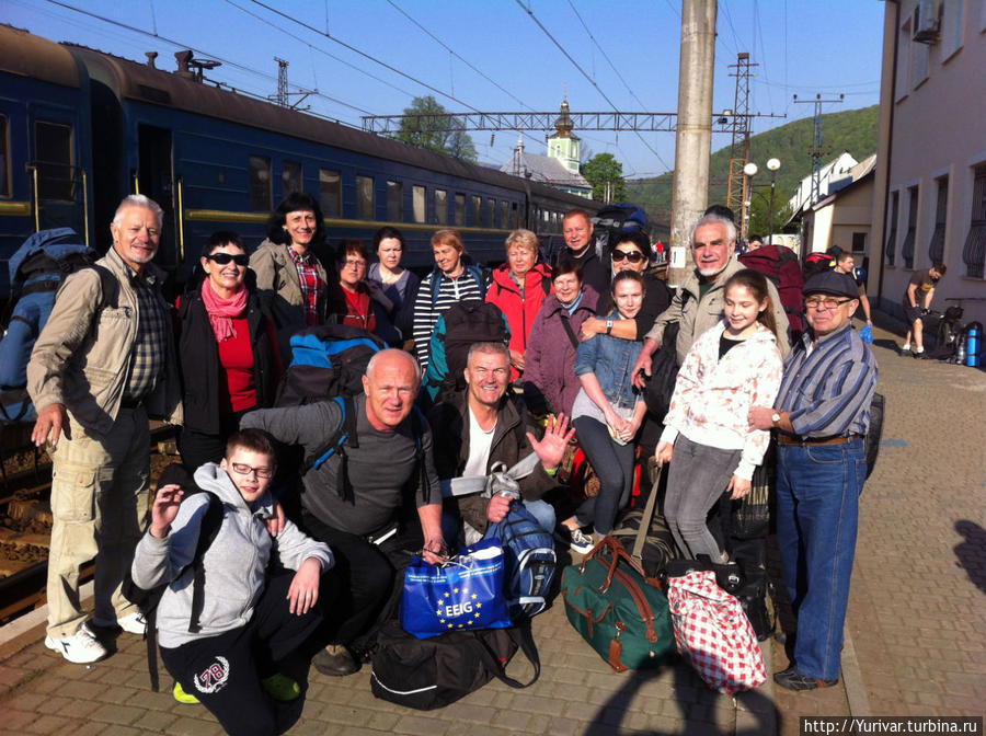 Наша группа на станции Воловец Украина