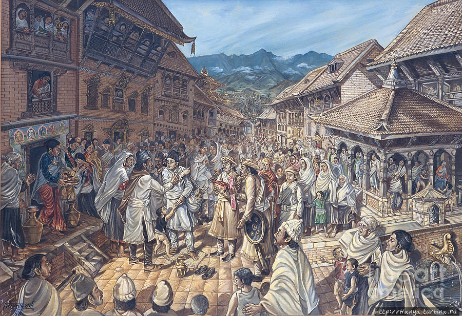 Сцена приезда непальского