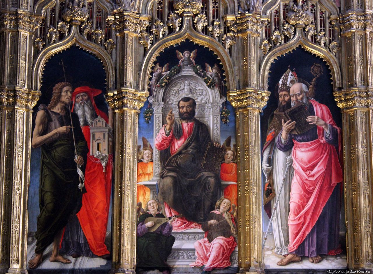 Триптих Святого Марка. Автор триптиха Бартоломео Виварини Венеция, Италия