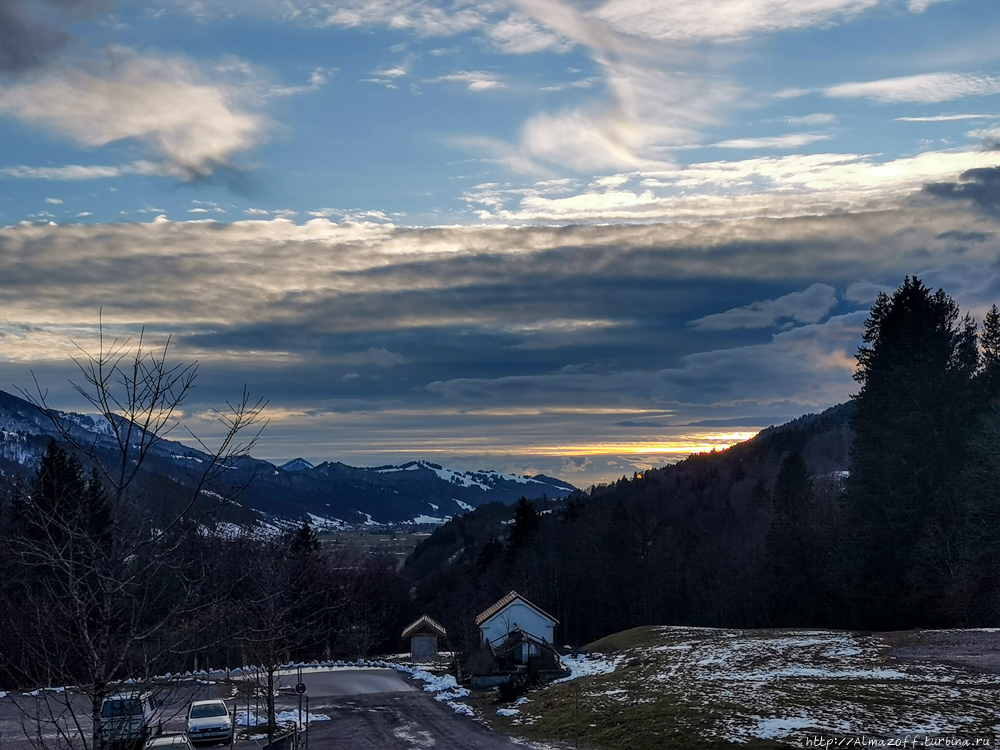 Неделя в Баварских Альпах в начале марта. Имменштадт-им-Алльгой, Германия