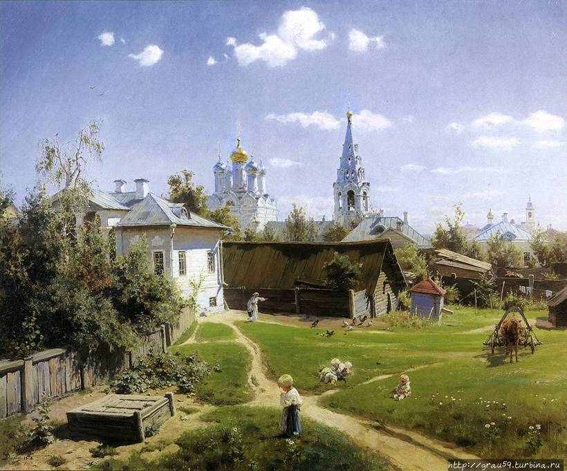Картина В.Д. Поленова Московский дворик (1878) (Из Интернета) Москва, Россия
