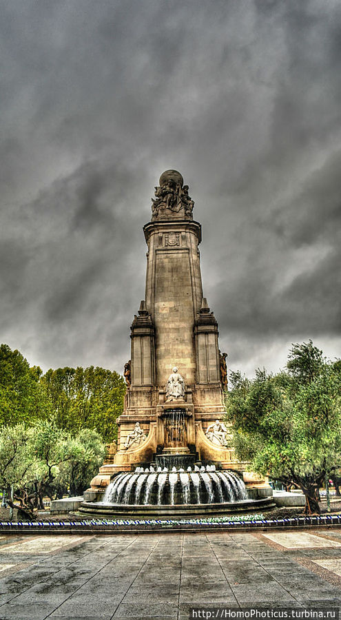 Площадь Испании, памятник Сервантесу (обработка)