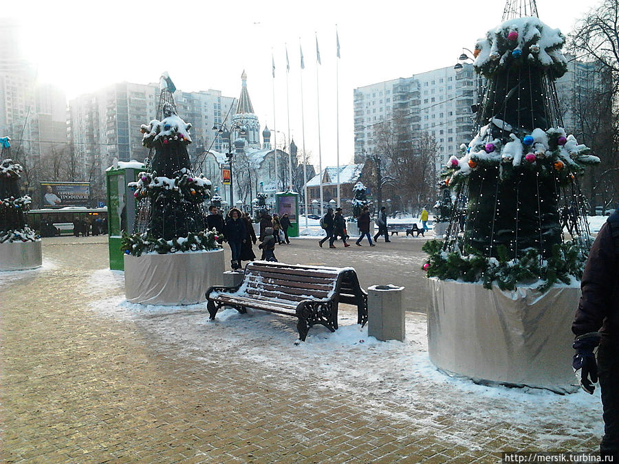 Зимние развлечения в парке Сокольники Москва, Россия