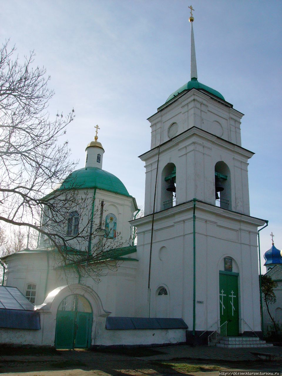 Посещение города рано утром Печоры, Россия