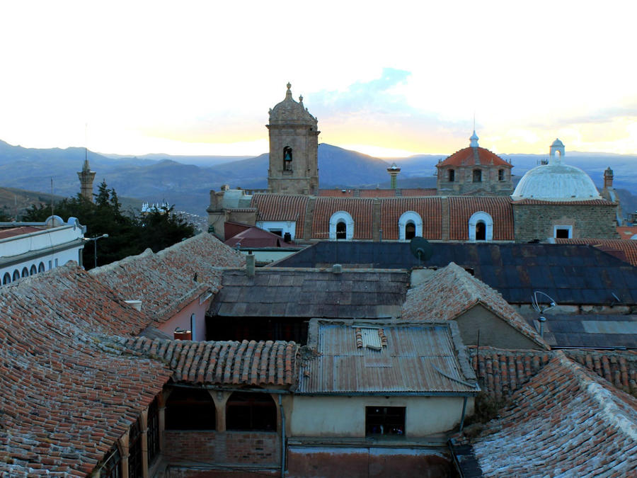 вид на кафедральный собор Потоси, Боливия