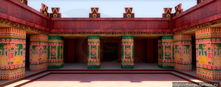 Дворец Кетцальпапалотля, или Пернатой Бабочки / Palacio de Quetzalpapálotl (de las Mariposas)