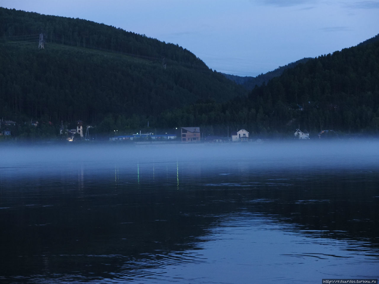 Туман над Енисеем Красноярск, Россия
