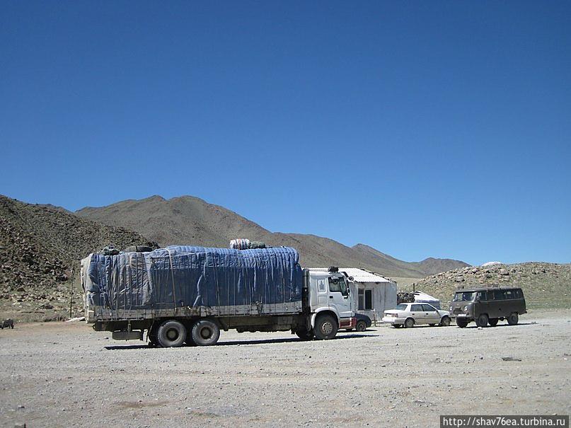 стоянка на трассе Монголия