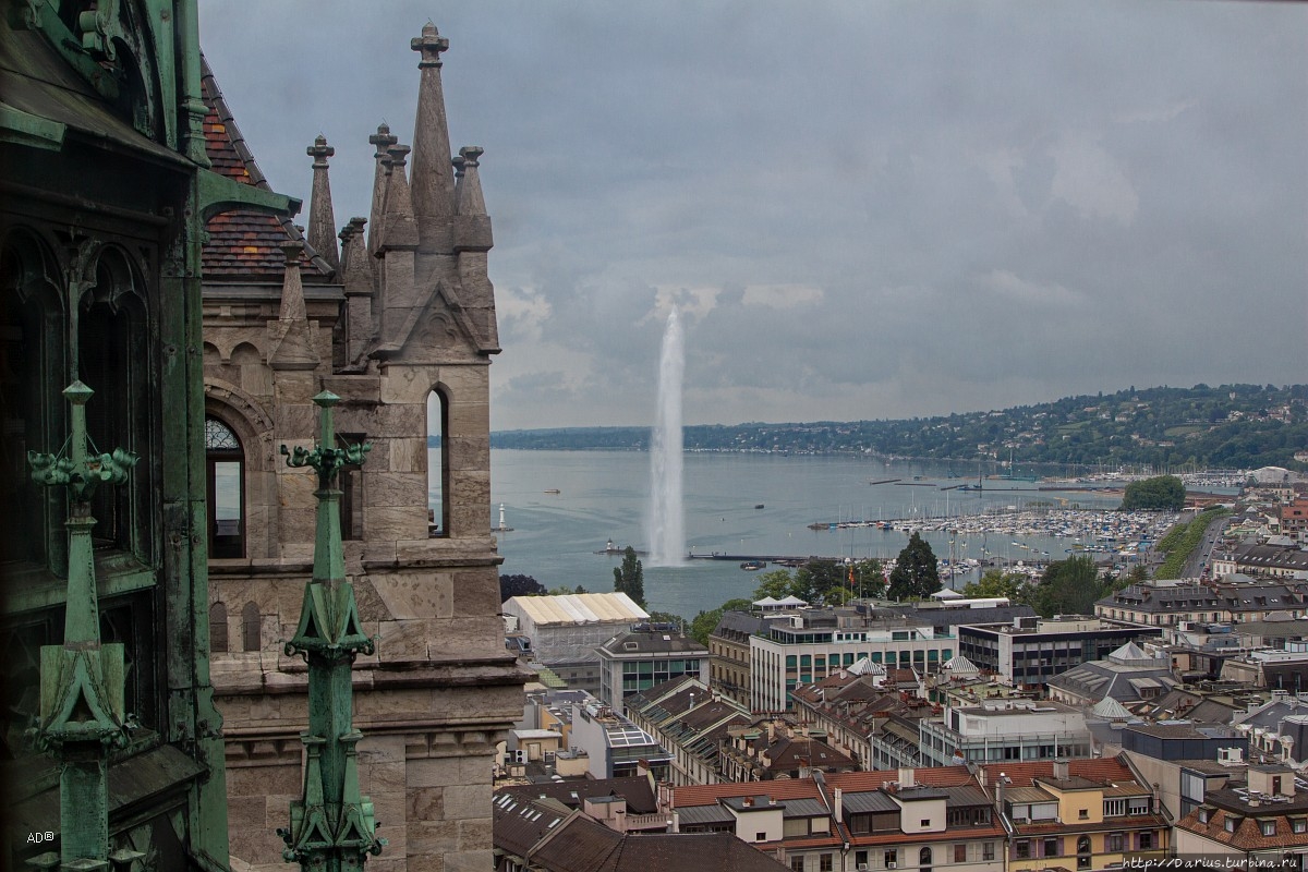 Женева — Виды с Женевского собора Женева, Швейцария