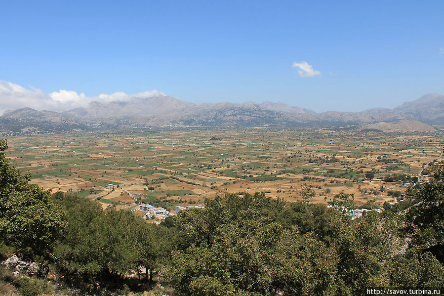 Вид на плато Лассити Остров Крит, Греция