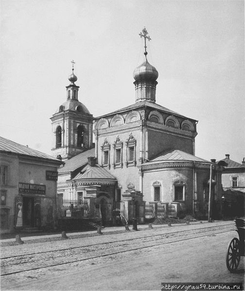 Церковь Николая Чудотворца в Кошелях. Фотография 1881 года (из Интернета) Москва, Россия