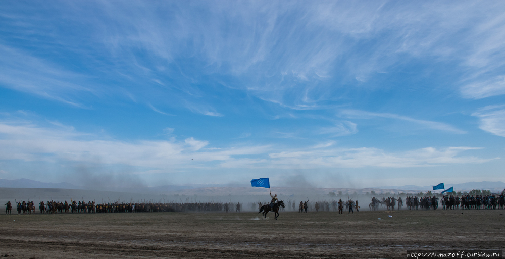Легендарная Орбулакская битва, реконструкция в Талды-Кургане Талдыкорган, Казахстан