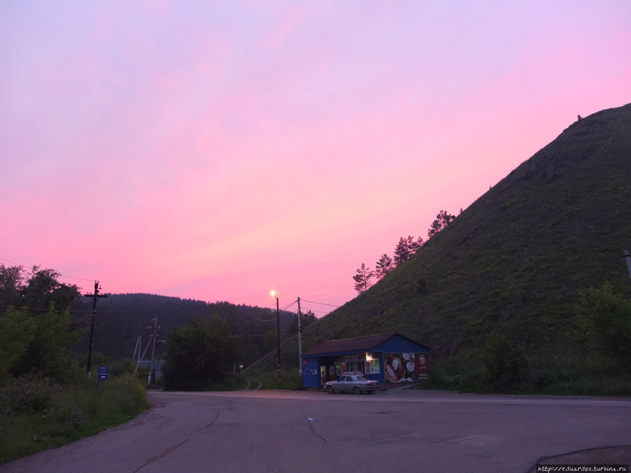 Вечер на Енисее Красноярск, Россия