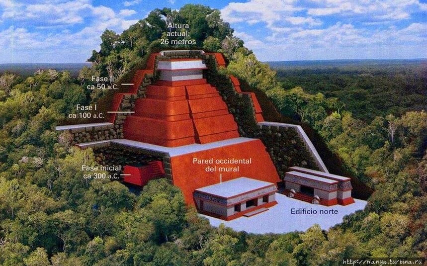 Обнаруженная в 2010 году в Чиапасе пирамида. Из интернета Мехико, Мексика