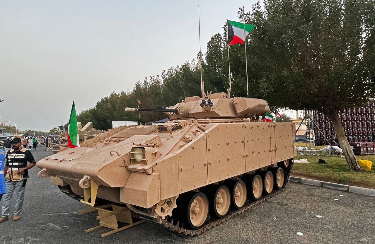 Armed Forces of Kuwait. Exhibition near Kuwait towers