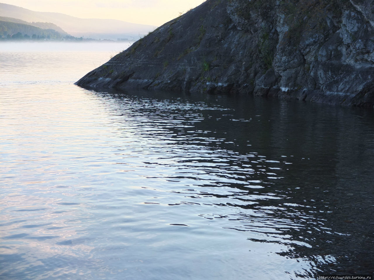 Туман над Енисеем Красноярск, Россия