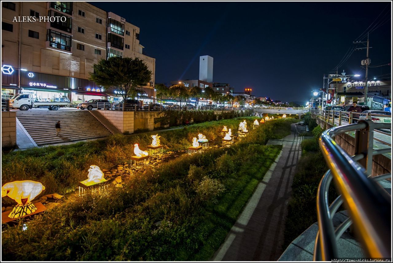 Ночные светящиеся тигры Сувона  (Вокруг Южной Кореи ч14) Сувон, Республика Корея