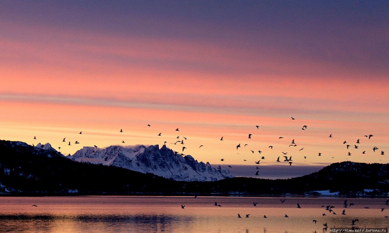 Фьорд Квананген (Kvænangenfjord), Северная Норвегия. Сёрстраумен, Норвегия