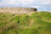 Здесь же еще и развалины форта, видевшие ожесточенные бои за контроль над островом Мэн между англичанами, ирландцами, шотландцами и мэнцами, так называется небольшое коренное население острова кельтского происхождения, так и не согласившееся его никому уступить.