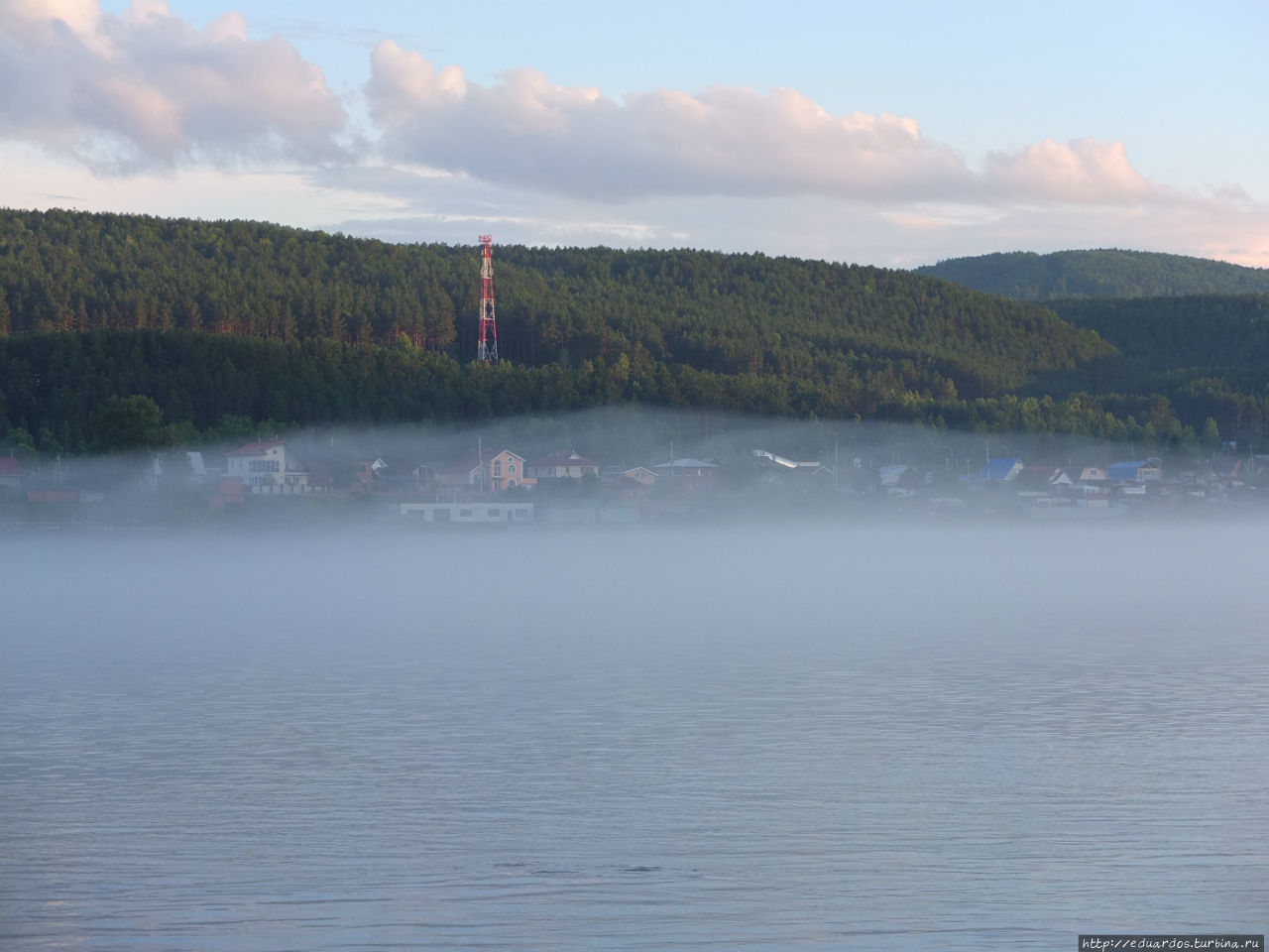 Туман над Енисеем Красноярск, Россия