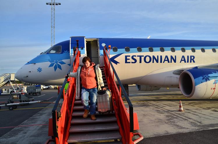 Estonian Air прилетел в О