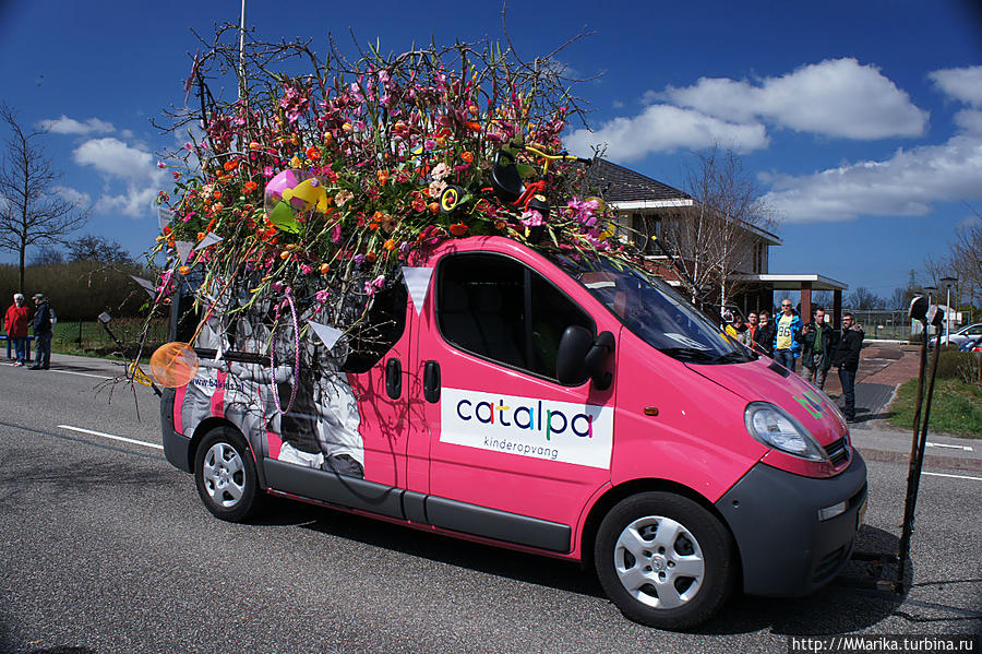 Bloemencorso Bollenstreek — парад цветов Провинция Южная Голландия, Нидерланды