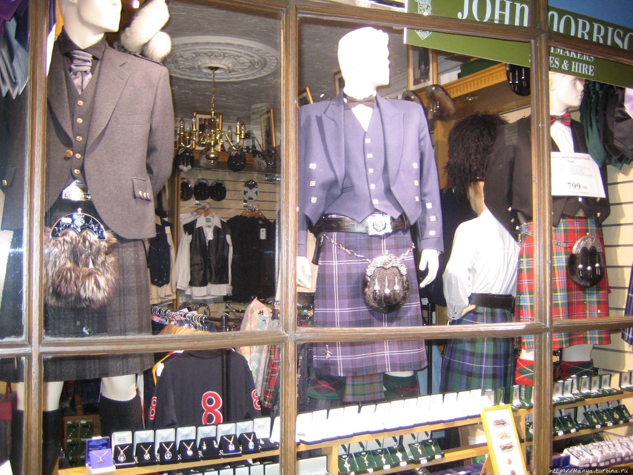 Традиционные шотландские мужские наряды в Эдинбурге Эдинбург, Великобритания