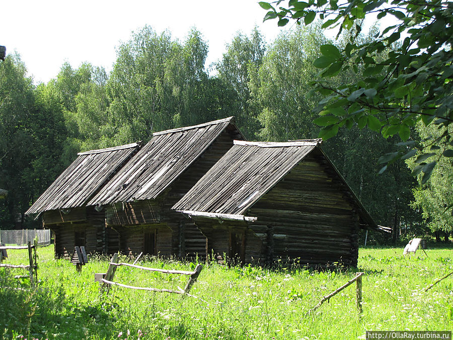 Амбары из деревни Собакино Нерехтского района. Конец 19 в. Кострома, Россия