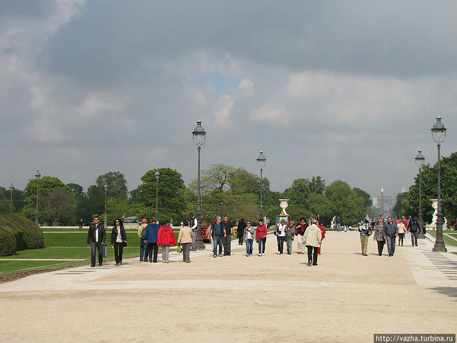 Общественный парк Тюильри, парк находится в 1 округе Парижа