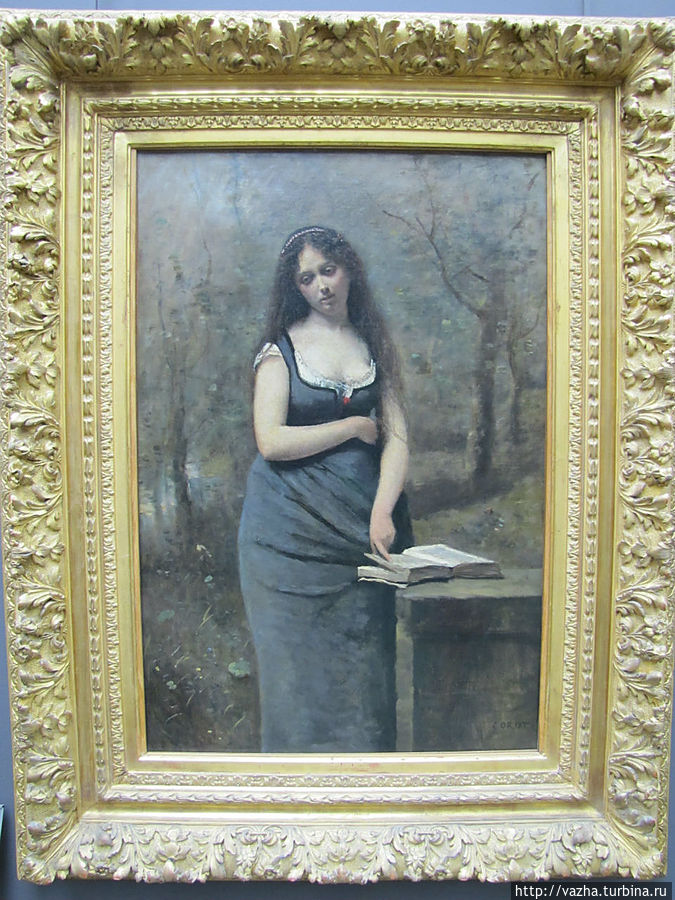 Коро Жан Батист--Дама с книжкой.
