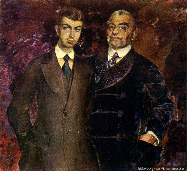 Филипп Андрееевич Малявин П.И.Харитоненко с сыном (1911)(Из Интернета) Москва, Россия