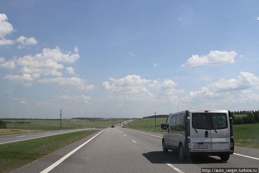 Через Белоруссию проложено прекрасное шоссе. Вильнюс, Литва