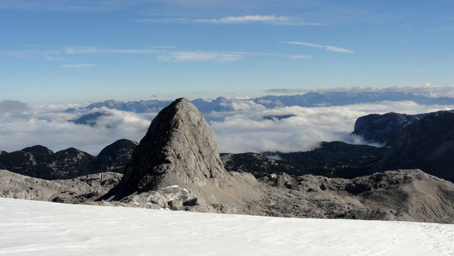 Попытка восхождения на пик Дахштайн и бег по леднику Рамзау-ам-Дахштайн, Австрия
