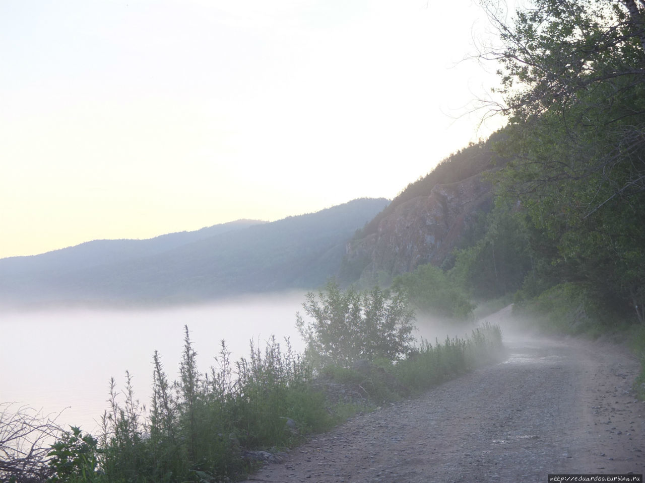 Туман над Енисеем Красноярск, Россия