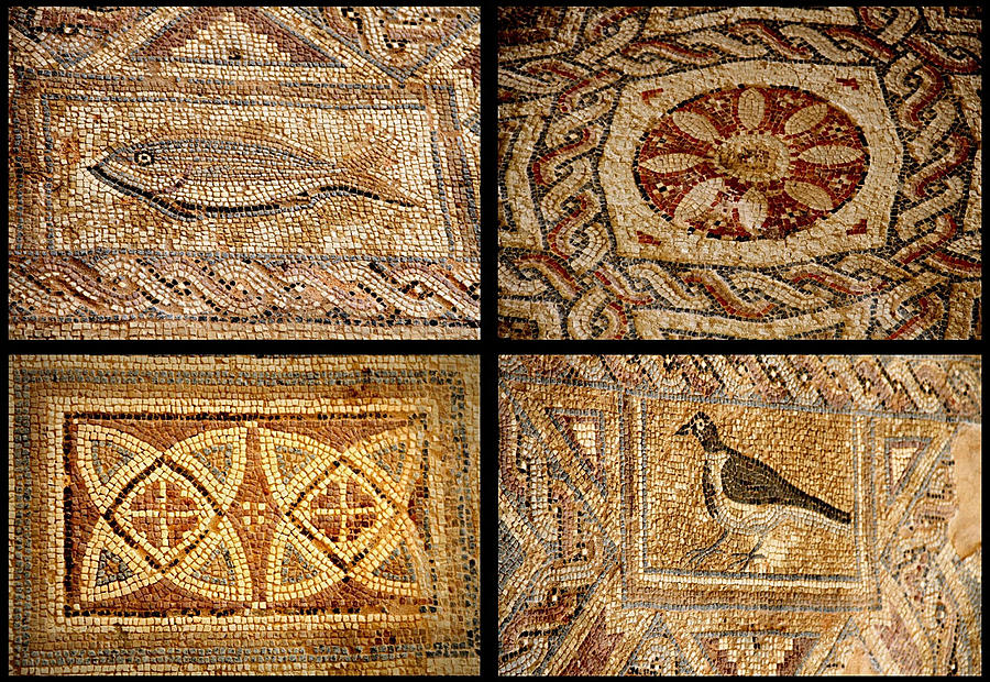 Фрагменты мозаики Античный город Курион, Акротири и Декелия