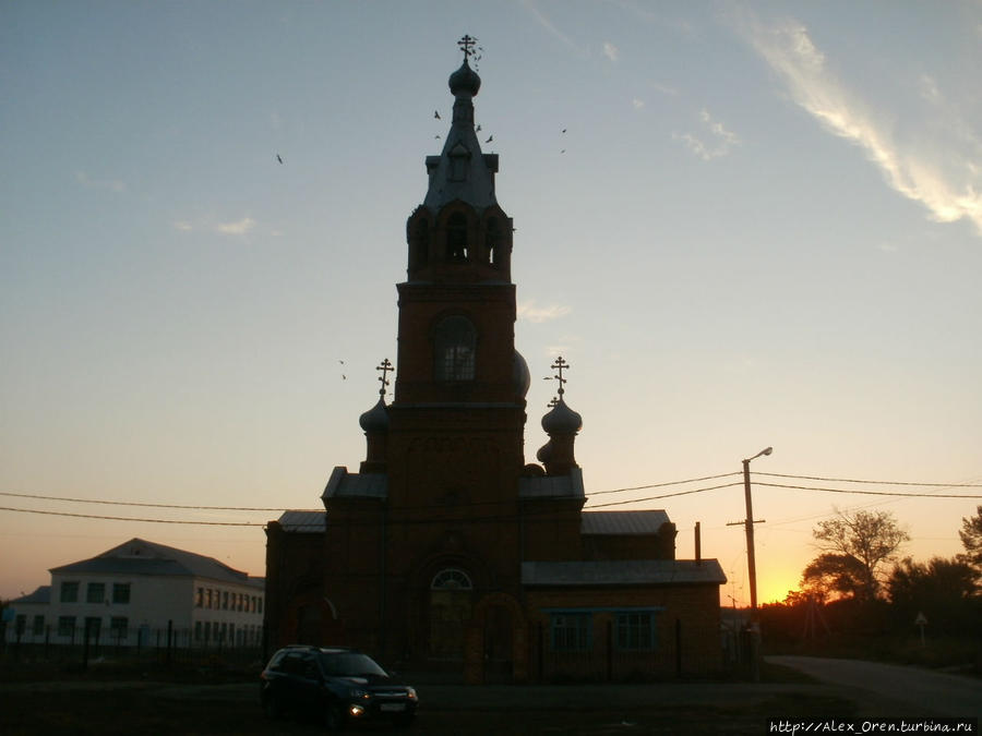 Церковь в казачьей станице Краснохолм Оренбург, Россия