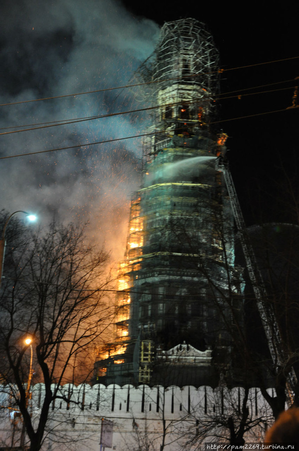 Пожар в Новодевичьем Москва, Россия