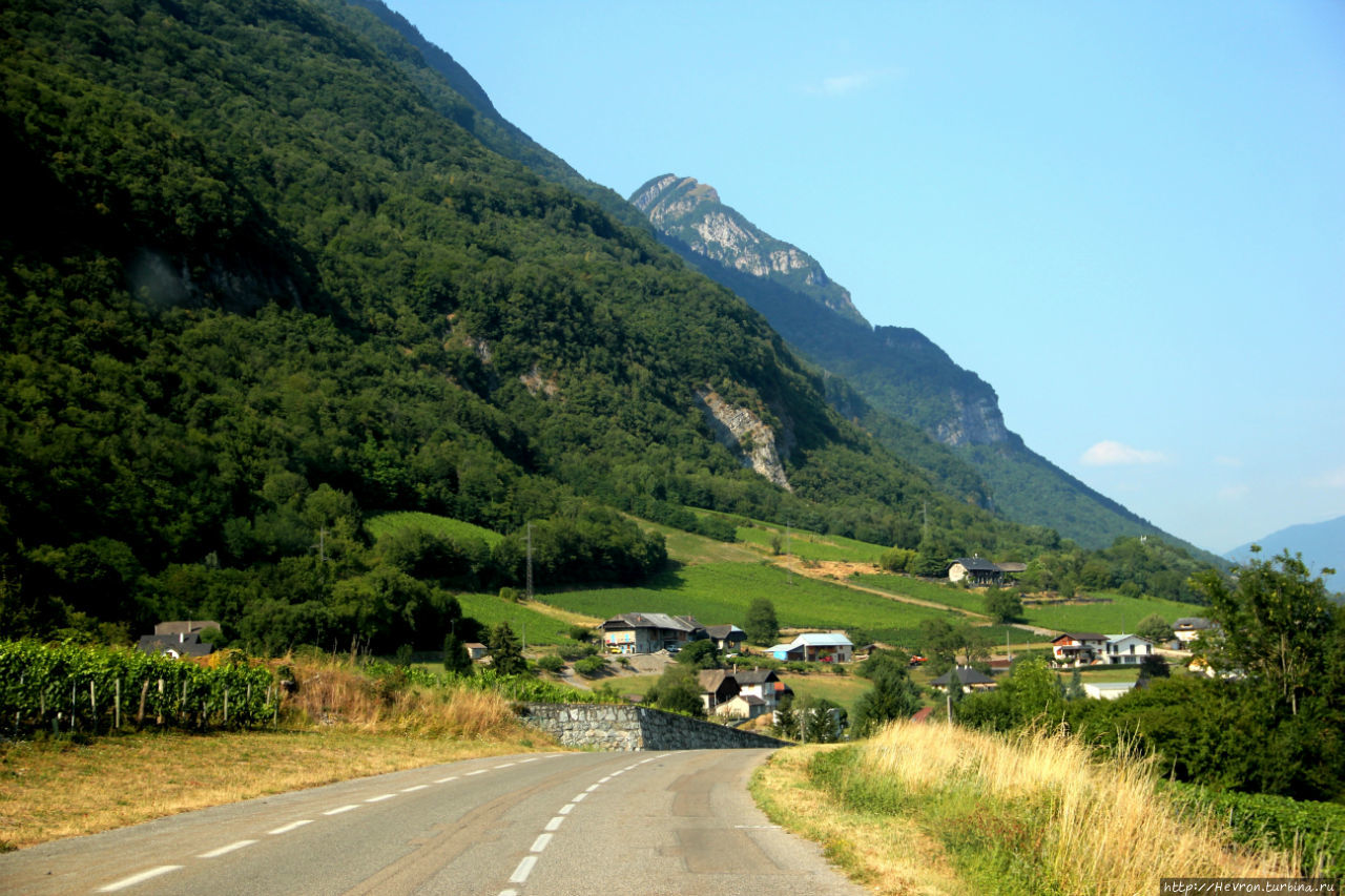 Дорога через французские Альпы Рона-Альпы, Франция