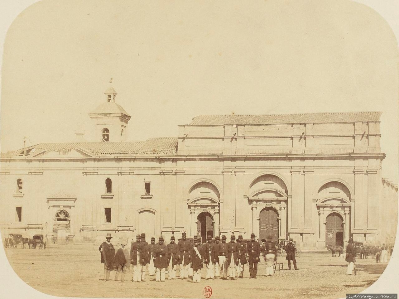 Вид Собора 1860 г. Из интернета Сантьяго, Чили