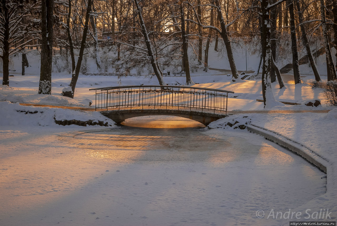 Мороз в парке Аркадия. Рига, Латвия
