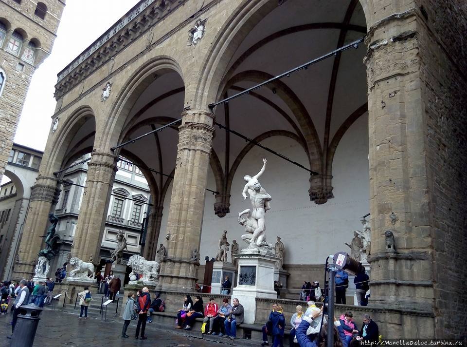 Флоренция: piazza della Signoria, palazzo Vecchio Флоренция, Италия