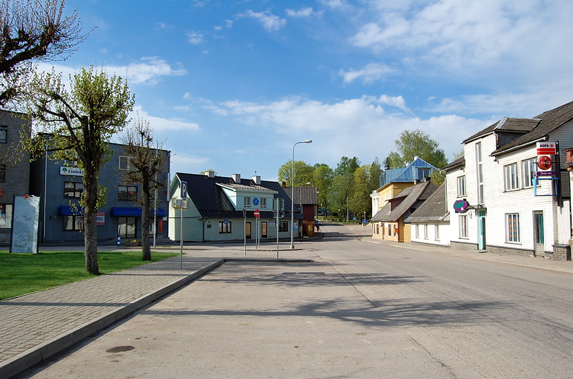 В центре города Отепя, Эстония