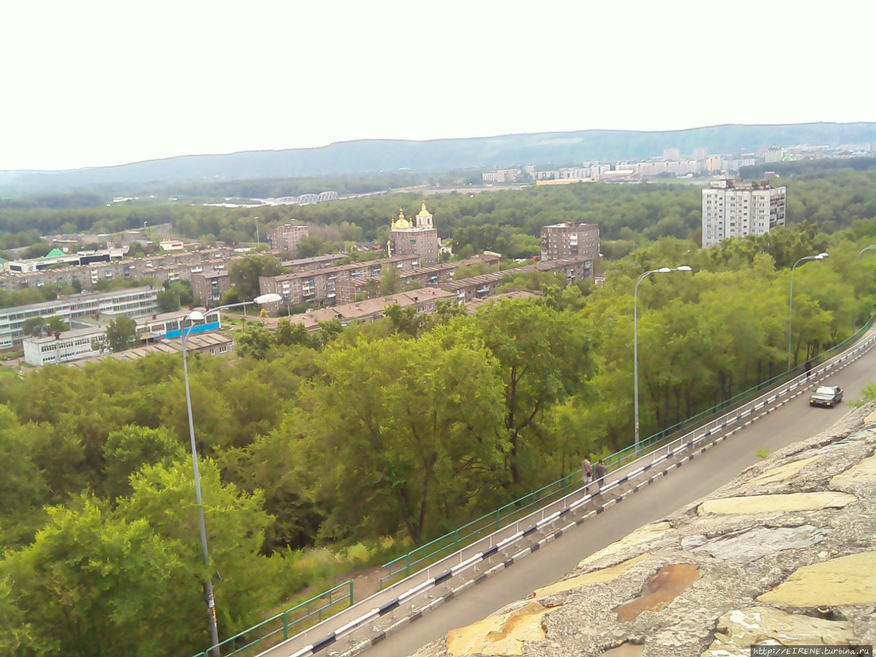 Вид на город со стен крепости. Новокузнецк, Россия