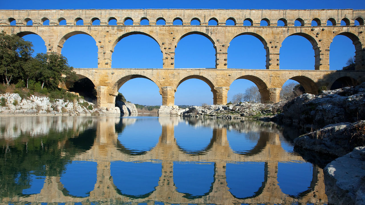 Древнеримский акведук Пон-дю-Гар / Pont du Gard (Roman Aqueduct)
