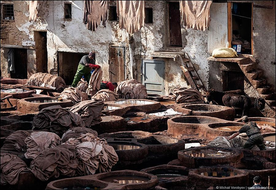 Tannery — главная достопримечательность города Фес Фес, Марокко
